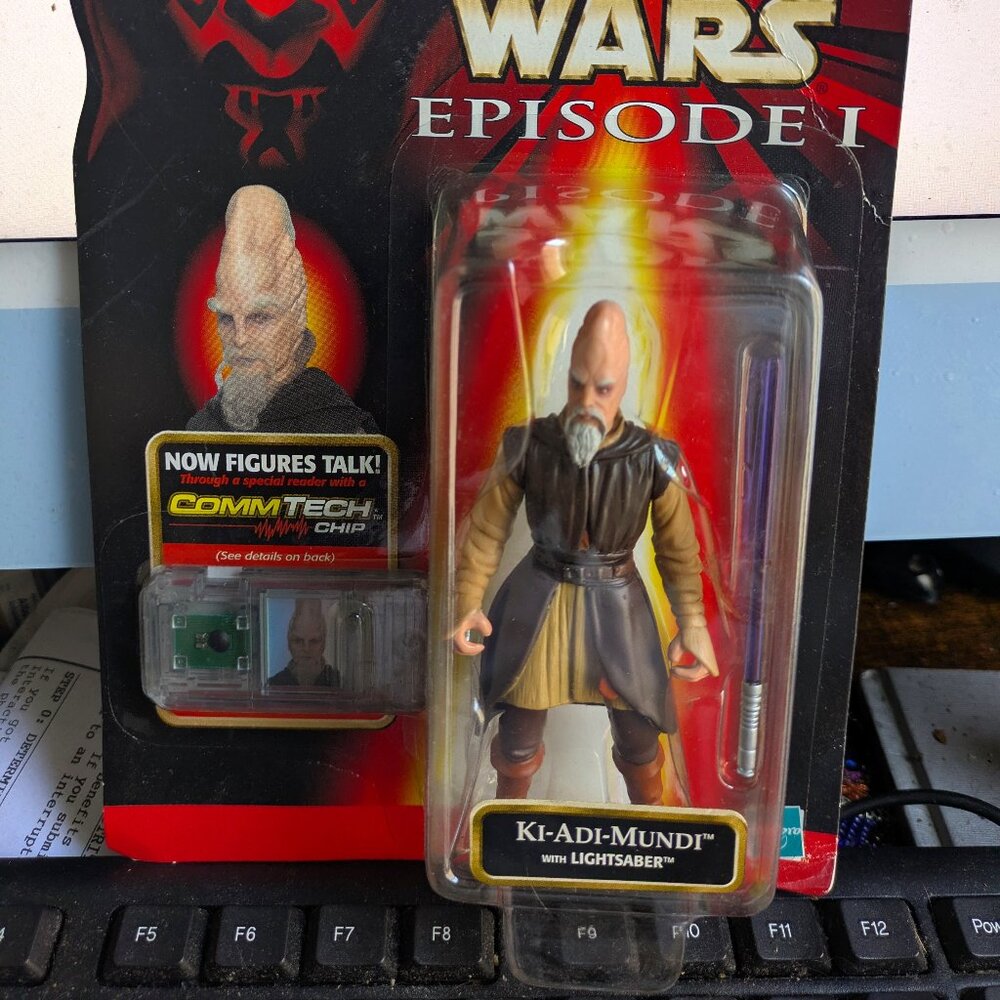 Star Wars Episode 1 Ki-Adi-Mundi Action Figure 1998 Collection 2 Comm Tech Chip